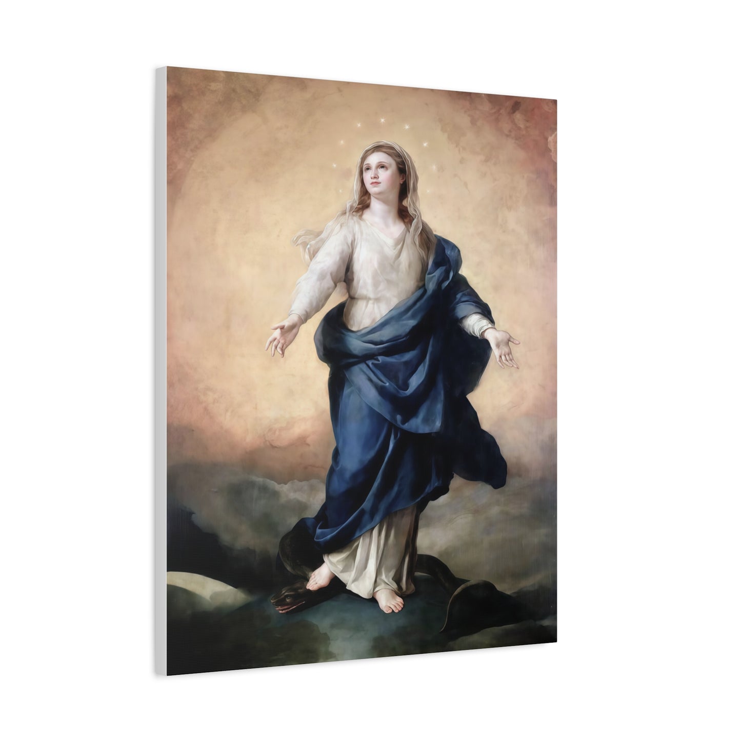 Ready to Hang - Immaculate Conception Virgin Mary Catholic Canvas Wall Art, Christian Decor