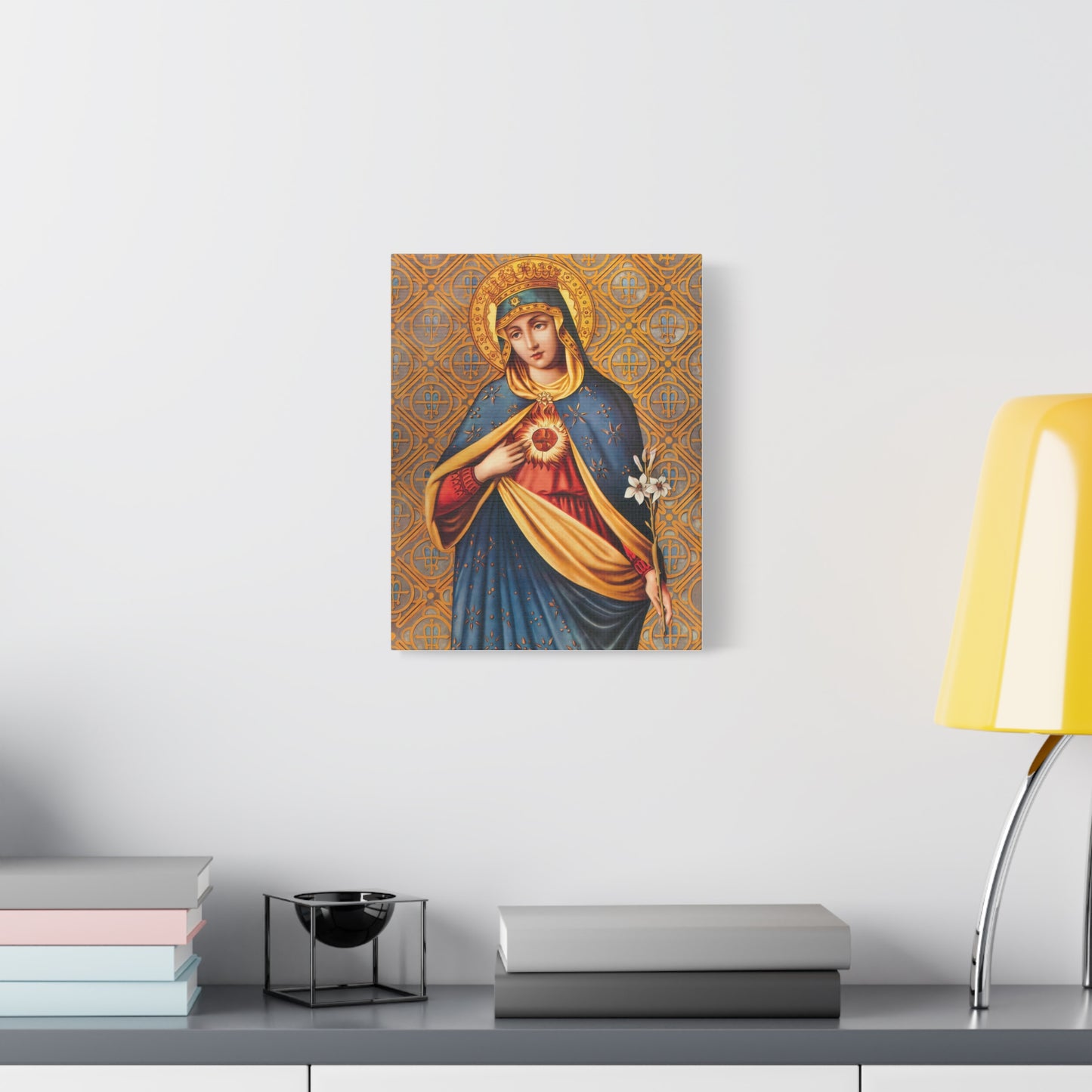 Ready to Hang - Immaculate Conception Mother Mary Catholic Canvas Wall Art, Christian Decor