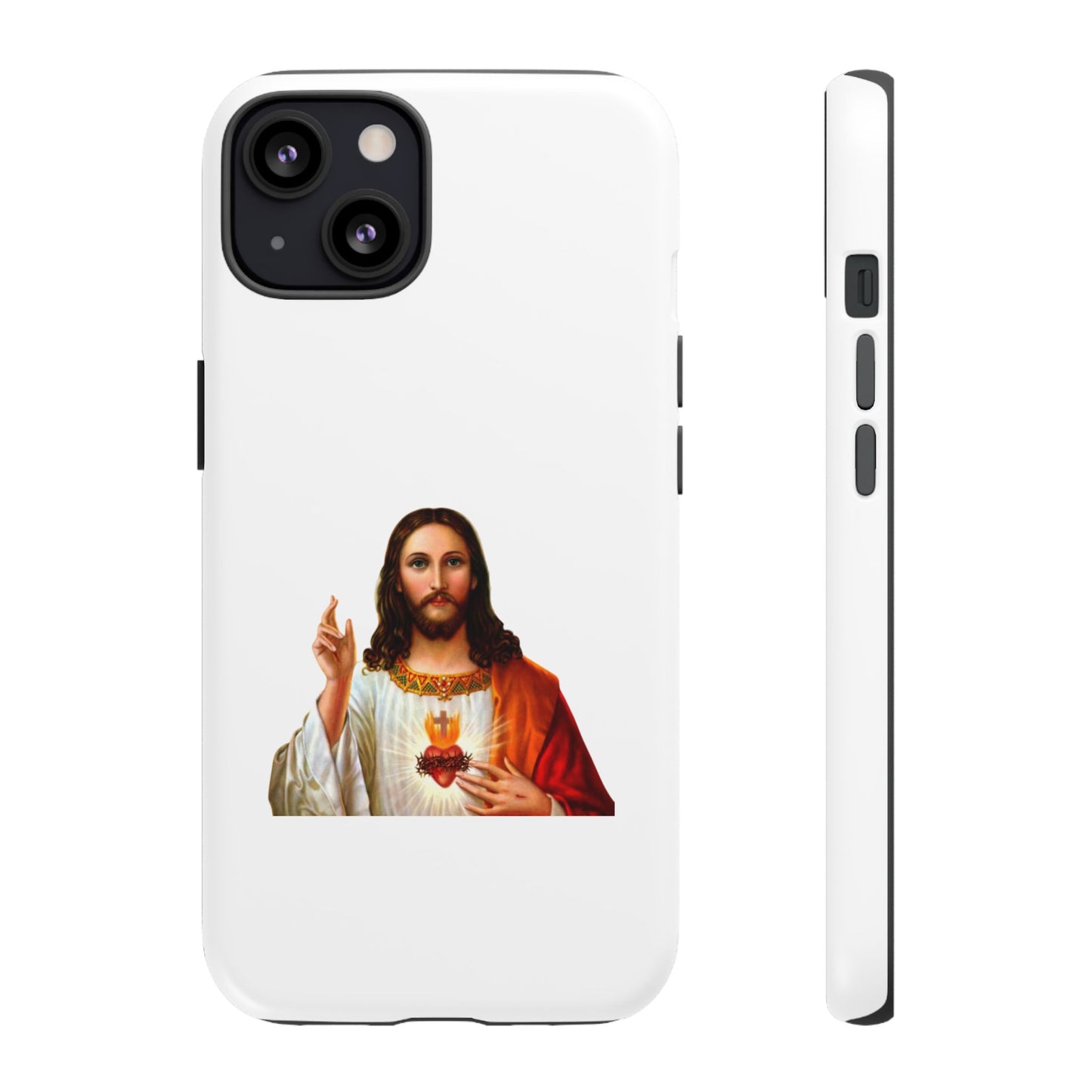 Artistic Phone Case Featuring Jesus, Tough Phone Case, Christian Gift, Religious Phone Cover, Inspirational Phone Accessory, Unique Jesus