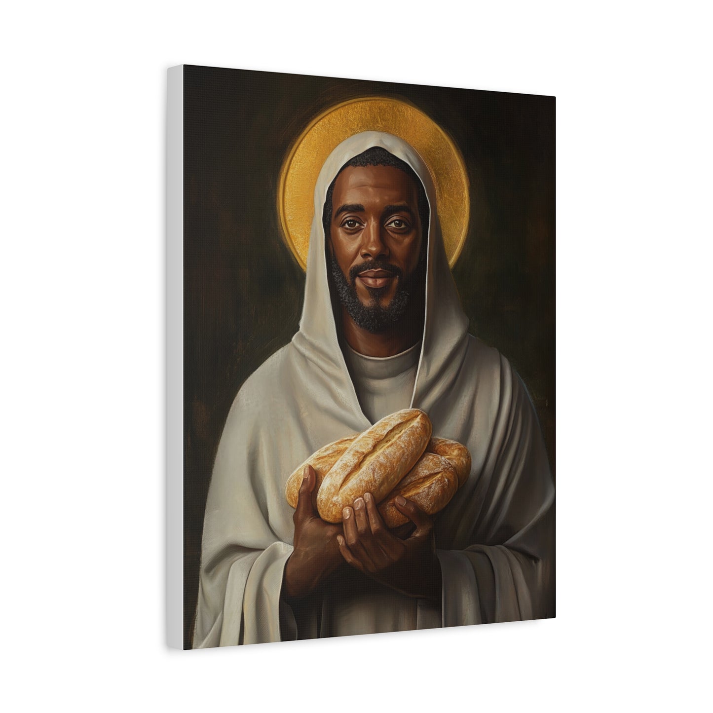 Benedict the Moor Canvas Print, Catholic Decor Wall, Gift Religious Christian
