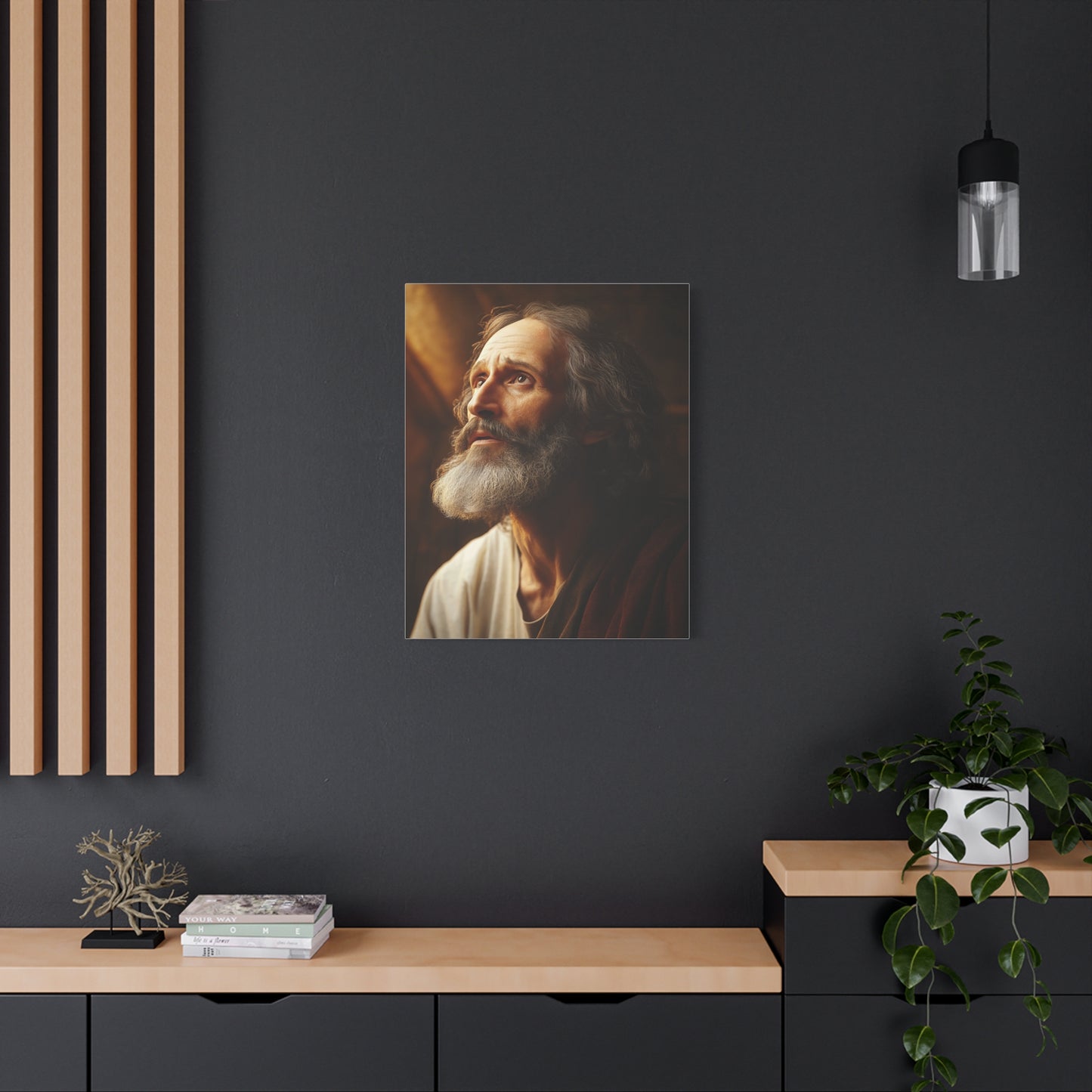 St. Matthew Apostle and Evangelist Catholic Canvas Wall Art, Christian Decor