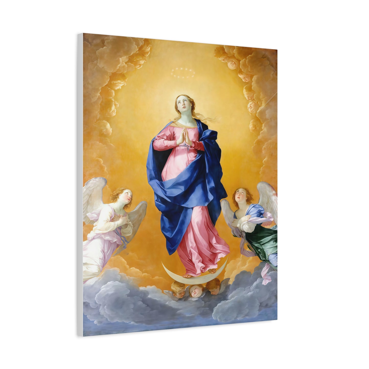 Ready To Hang - Mother Mary Immaculate Conception Our Lady Catholic Canvas Wall Art, Christian Decor