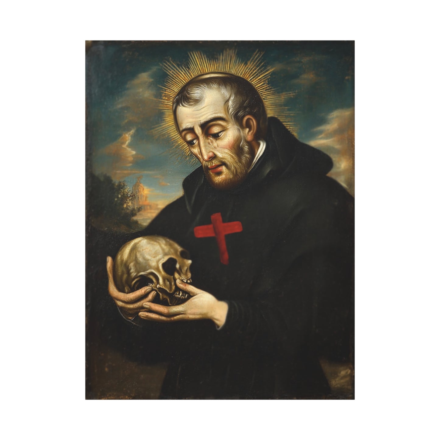 St. Camillus de Lellis Catholic Canvas Wall Art, Christian Decor