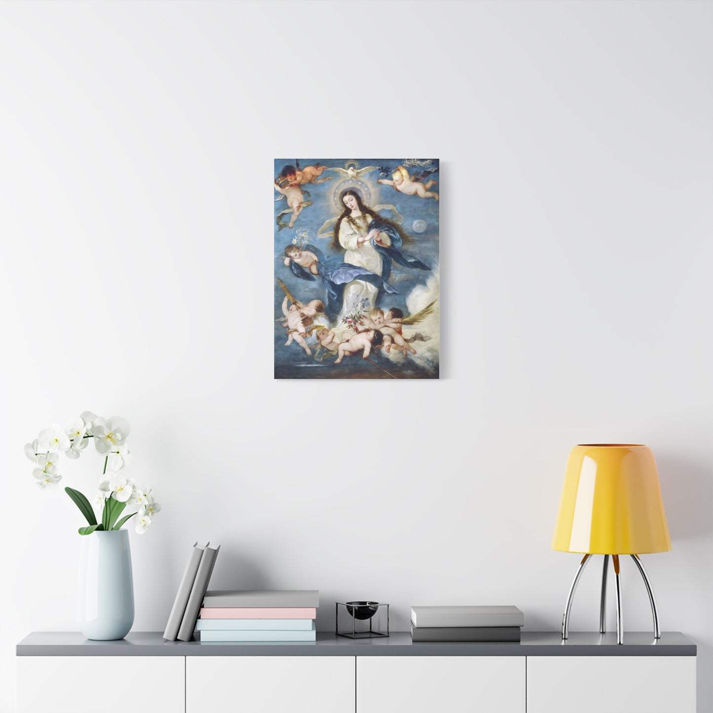 Ready To Hang - Mother Mary Immaculate Conception Catholic Canvas Wall Art, Christian Decor Our Lady