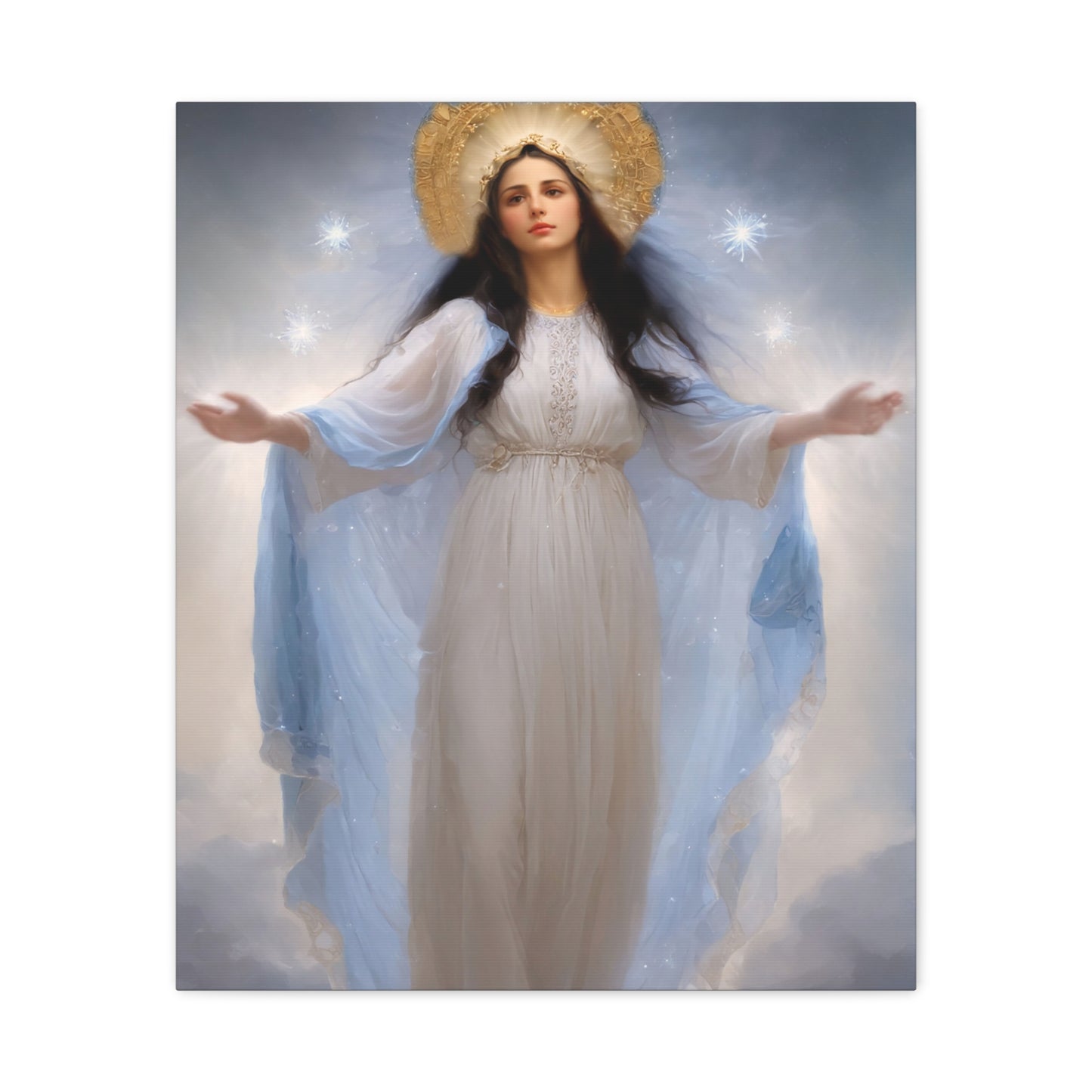 Ready to Hang - Our Lady of Stars Virgin Mary Catholic Canvas Wall Art, Christian Decor