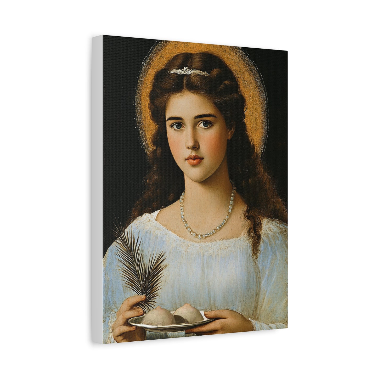 Agatha of Sicily stCanvas Wall Art, Christian Decor