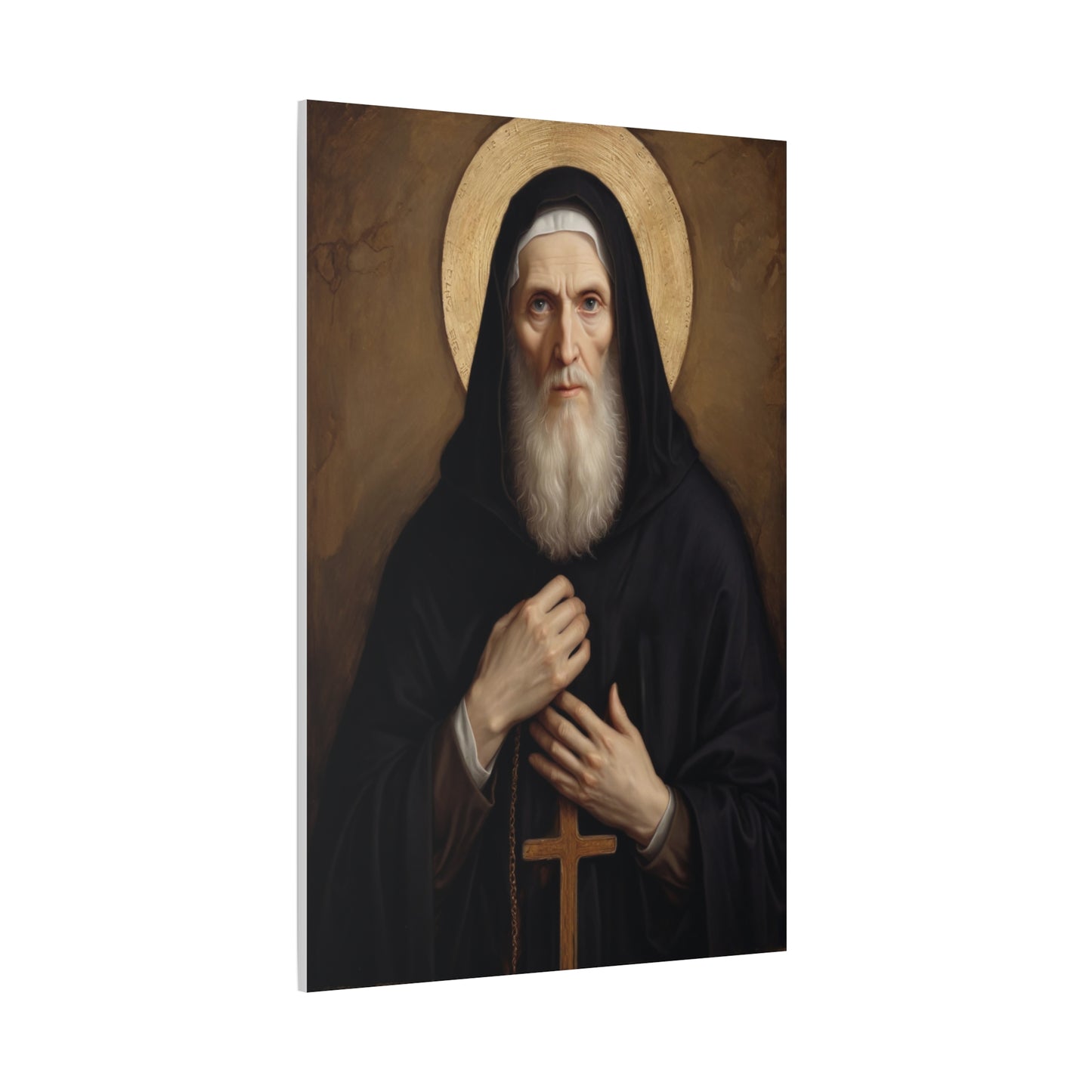 St Benedict of Nursia Canvas Print, Catholic Decor Wall, Gift Religious Christian