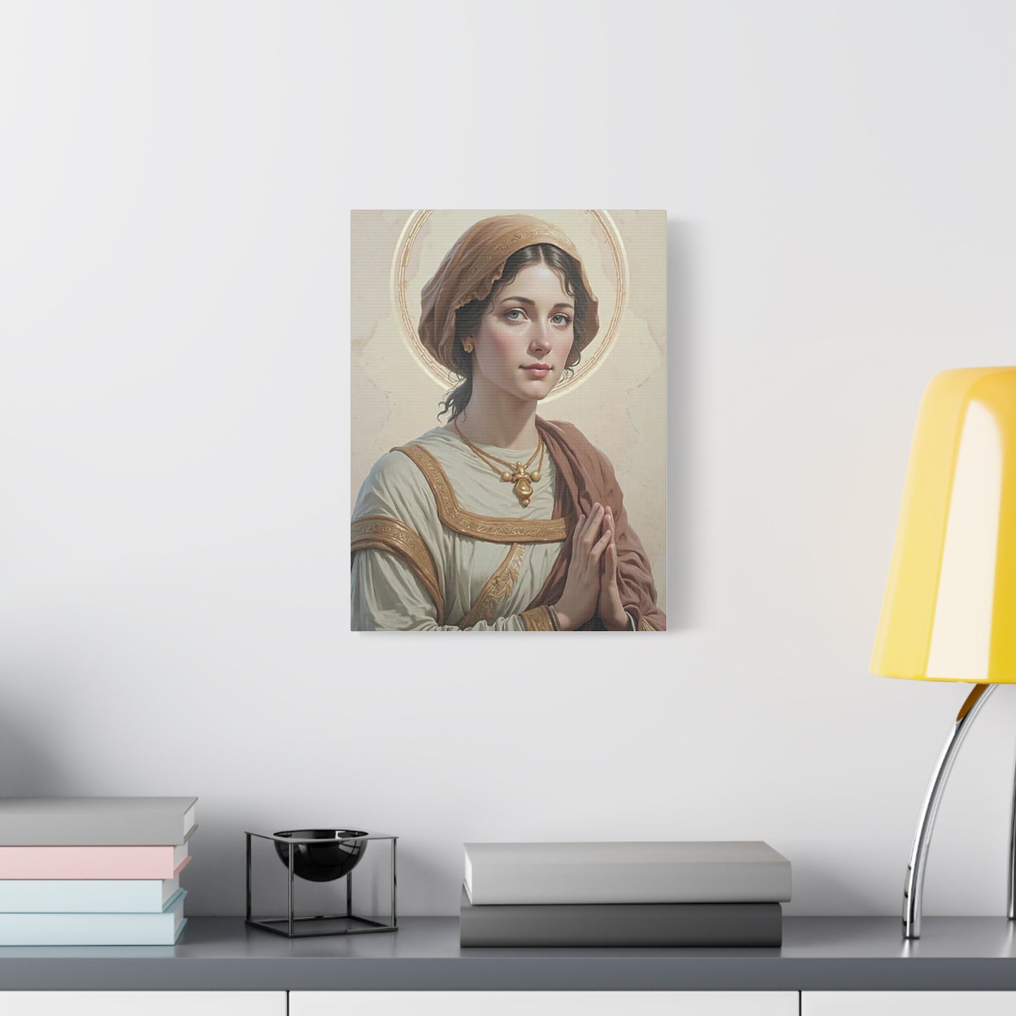 St. Flavia Domitilla Catholic Canvas Wall Art, Christian Decor