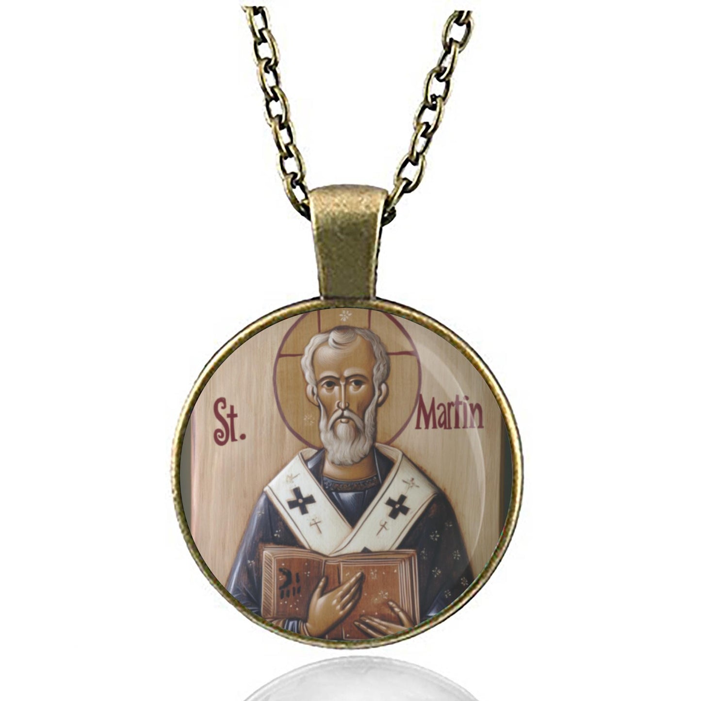 St Martin of Tours Religious Necklace Medal Pendant Charm