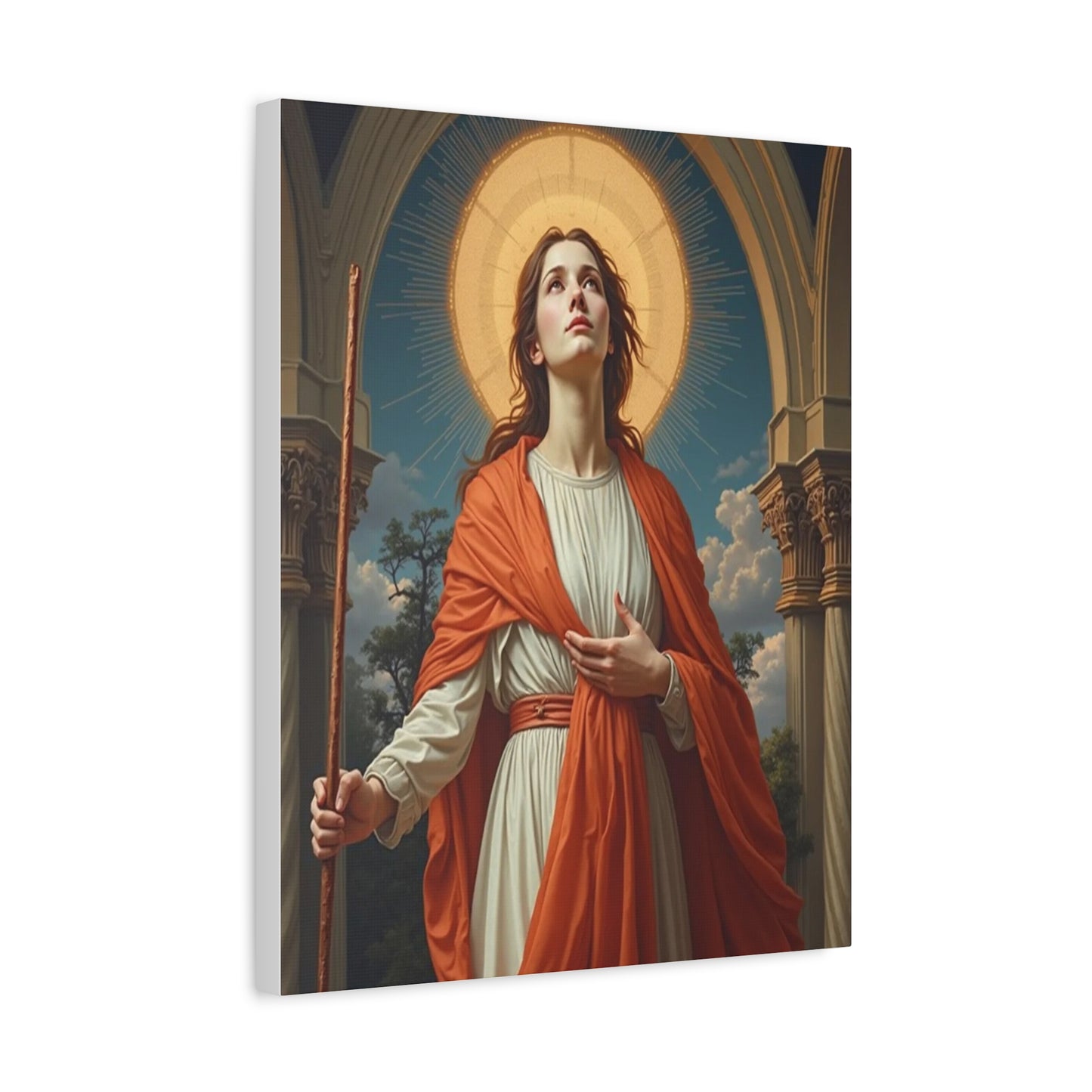 St Bibiana Canvas Print, Catholic Decor Wall, Gift Religious Christian