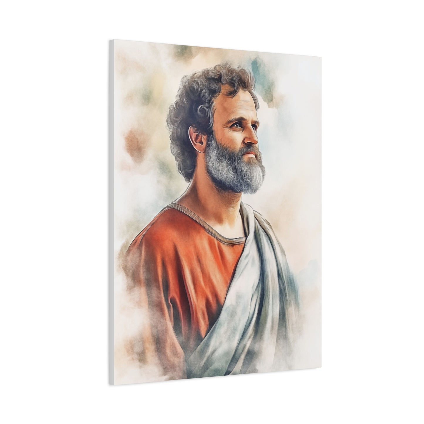 Ready to Hang - St. Paul the Apostle watercolor Catholic Canvas Wall Art, Christian Decor
