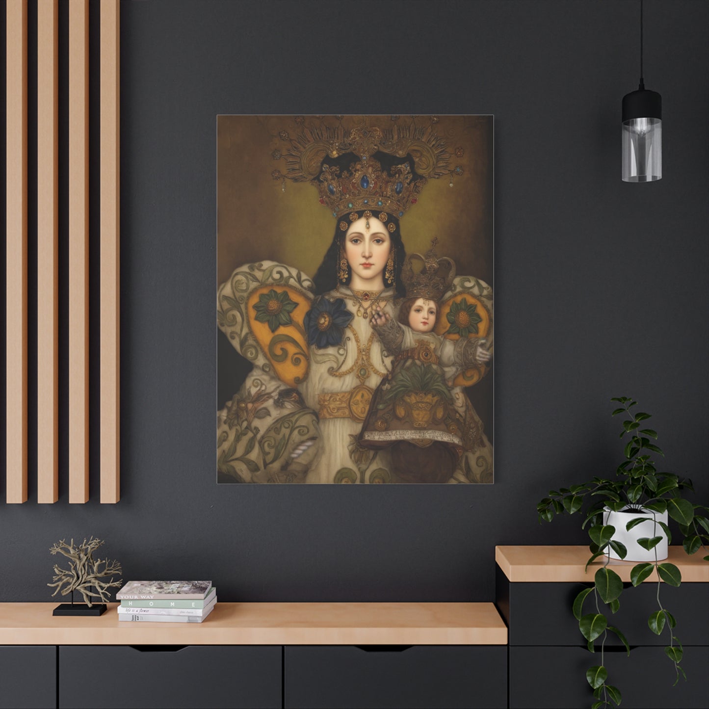 Our Lady Mary Remedies of Odlot Catholic Canvas Wall Art, Christian Decor