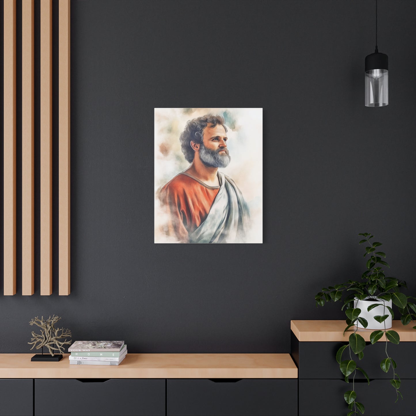 Ready to Hang - St. Paul the Apostle watercolor Catholic Canvas Wall Art, Christian Decor