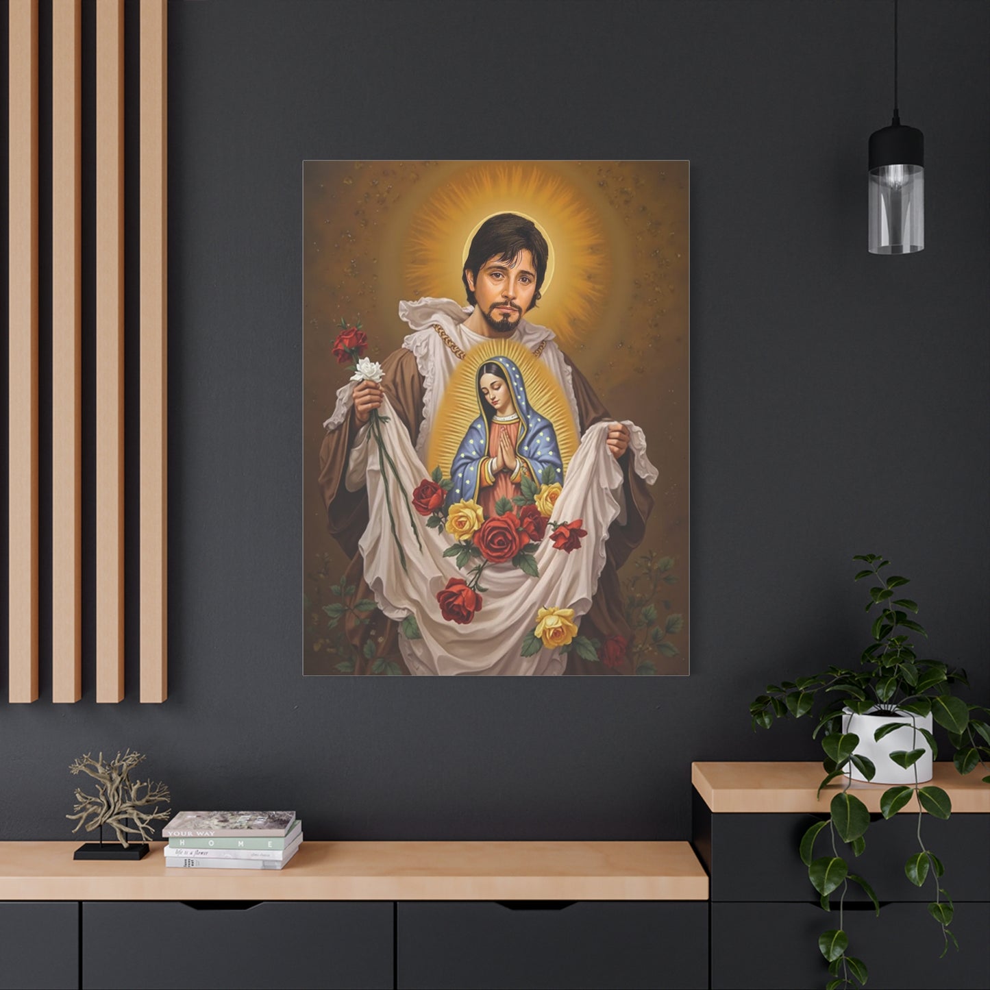 St. Juan Diego Catholic Canvas Wall Art, Christian Decor