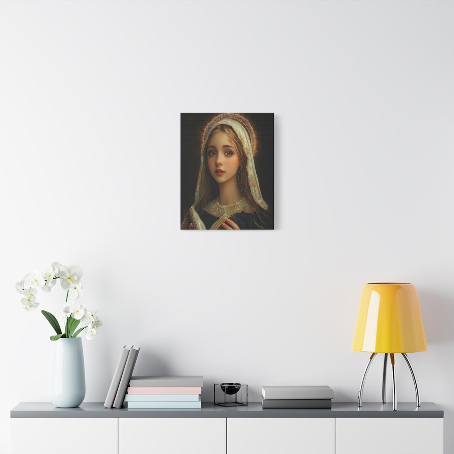 St. Hildegard of Bingen Catholic Canvas Wall Art, Christian Decor