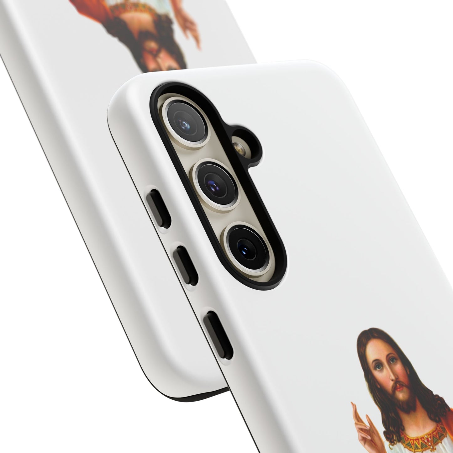 Artistic Phone Case Featuring Jesus, Tough Phone Case, Christian Gift, Religious Phone Cover, Inspirational Phone Accessory, Unique Jesus