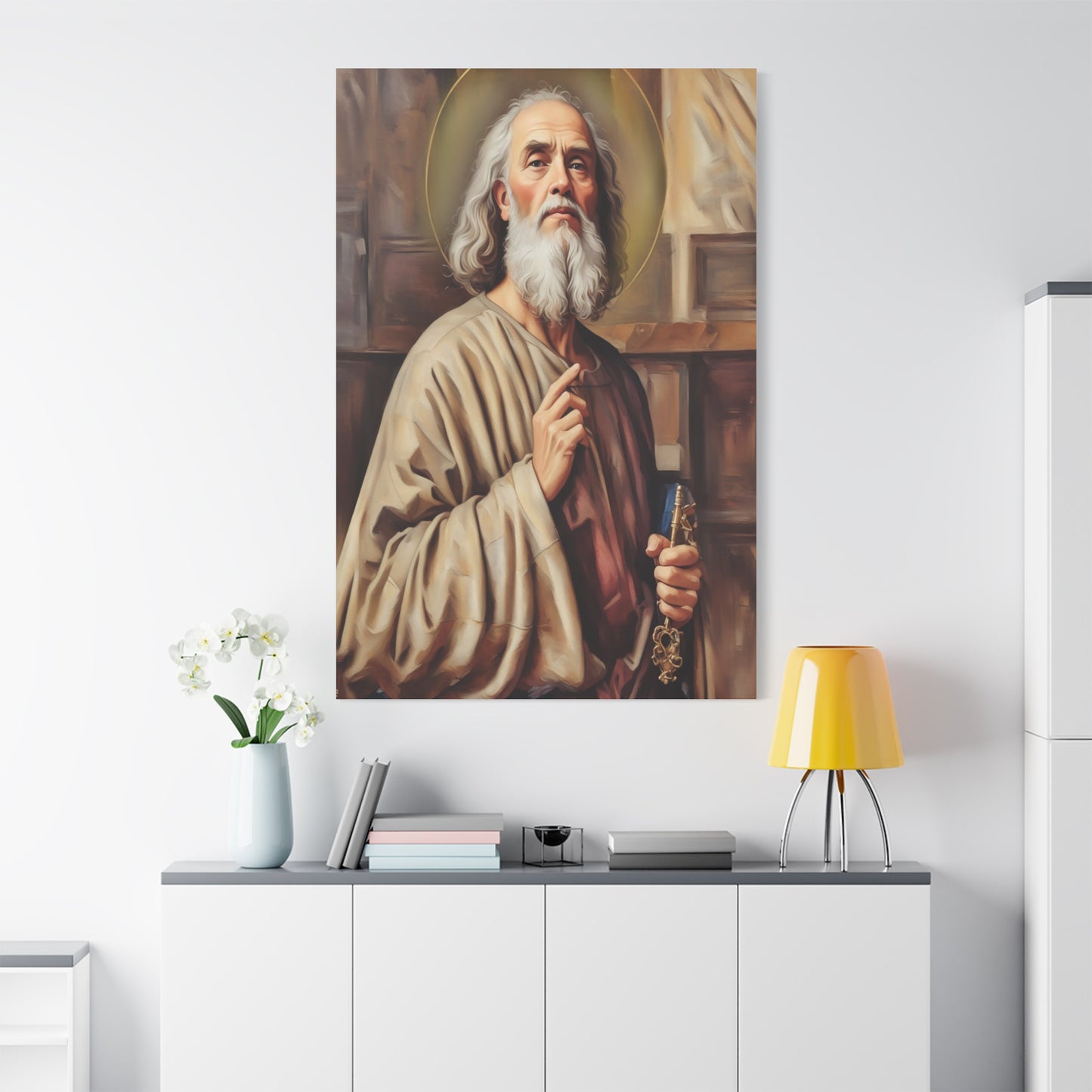 Ready to Hang - St. Peter the Apostle Catholic Canvas Wall Art, Christian Decor