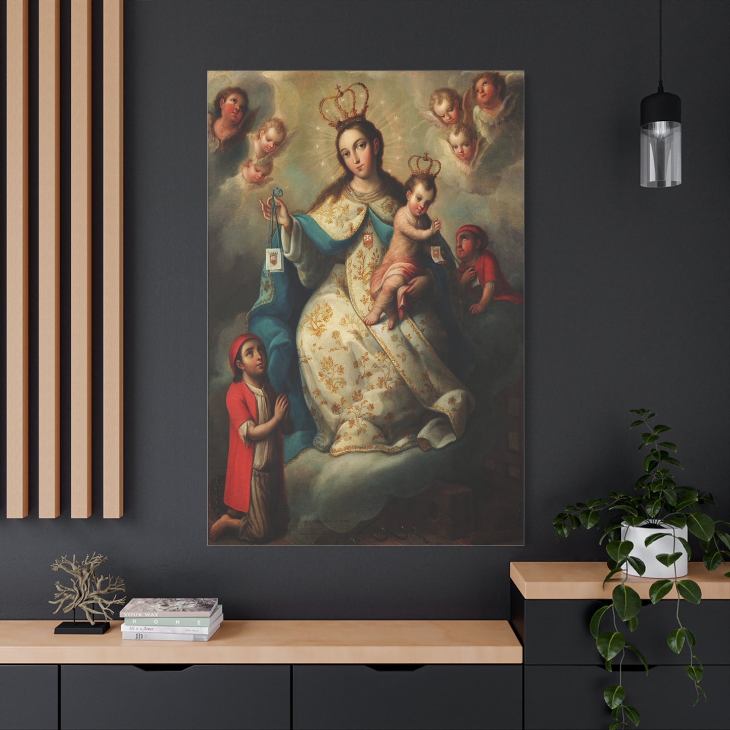 Virgin of Mercyu Catholic HQ Print on Canvas Ready To Hang - Virgin Mary Canvas