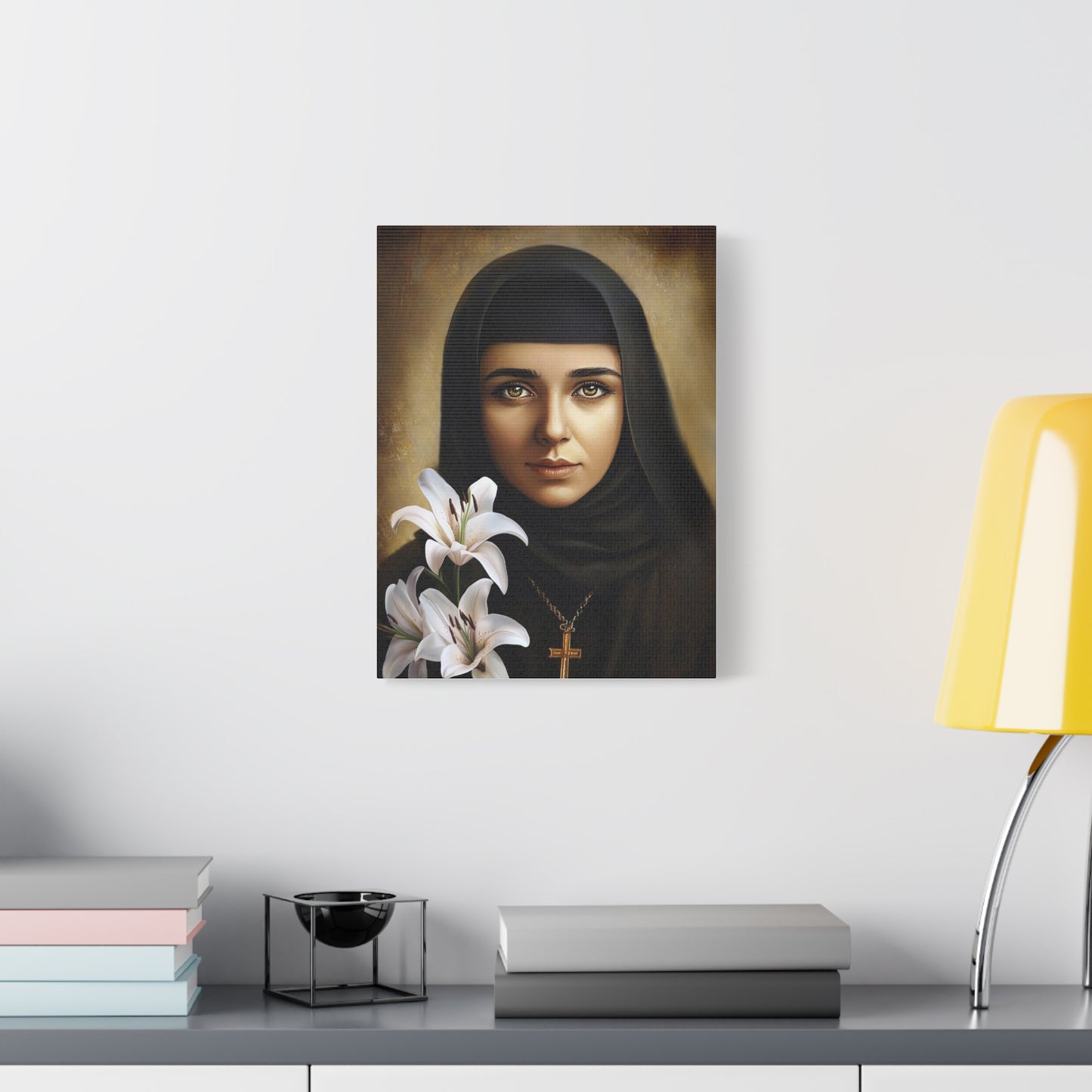 Ready To Hang - St. Rafqa Rebecca Catholic Canvas Wall Art, Christian Decor