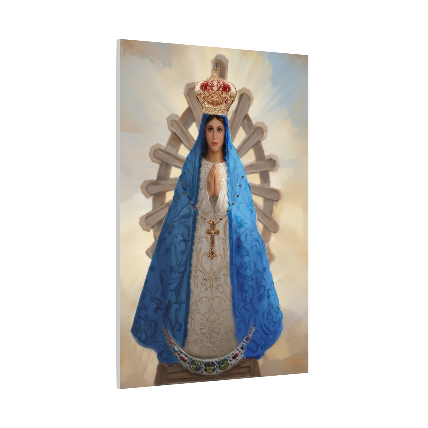 Ready to Hang - Our Lady of Lujan Virgin Mary Catholic Canvas Wall Art, Christian Decor