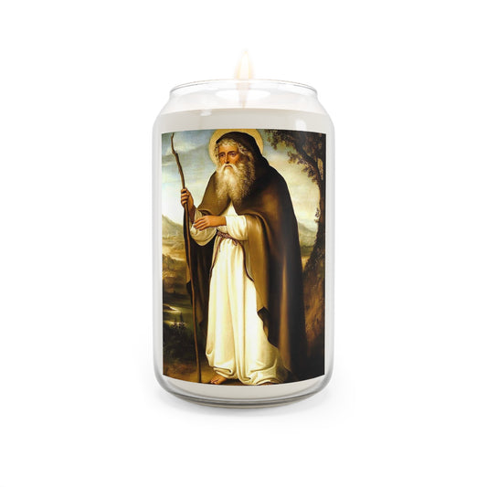 St. Anthony of the Desert Catholic Serenity Scented Candle, 13.75oz | Relaxation Gift, Home Decor, Calm Atmosphere, Religious Decor