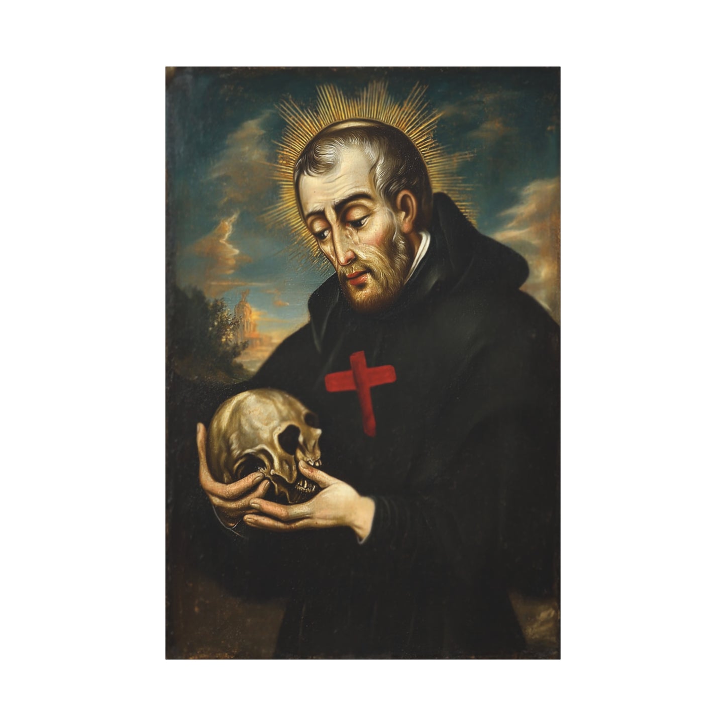 St. Camillus de Lellis Catholic Canvas Wall Art, Christian Decor