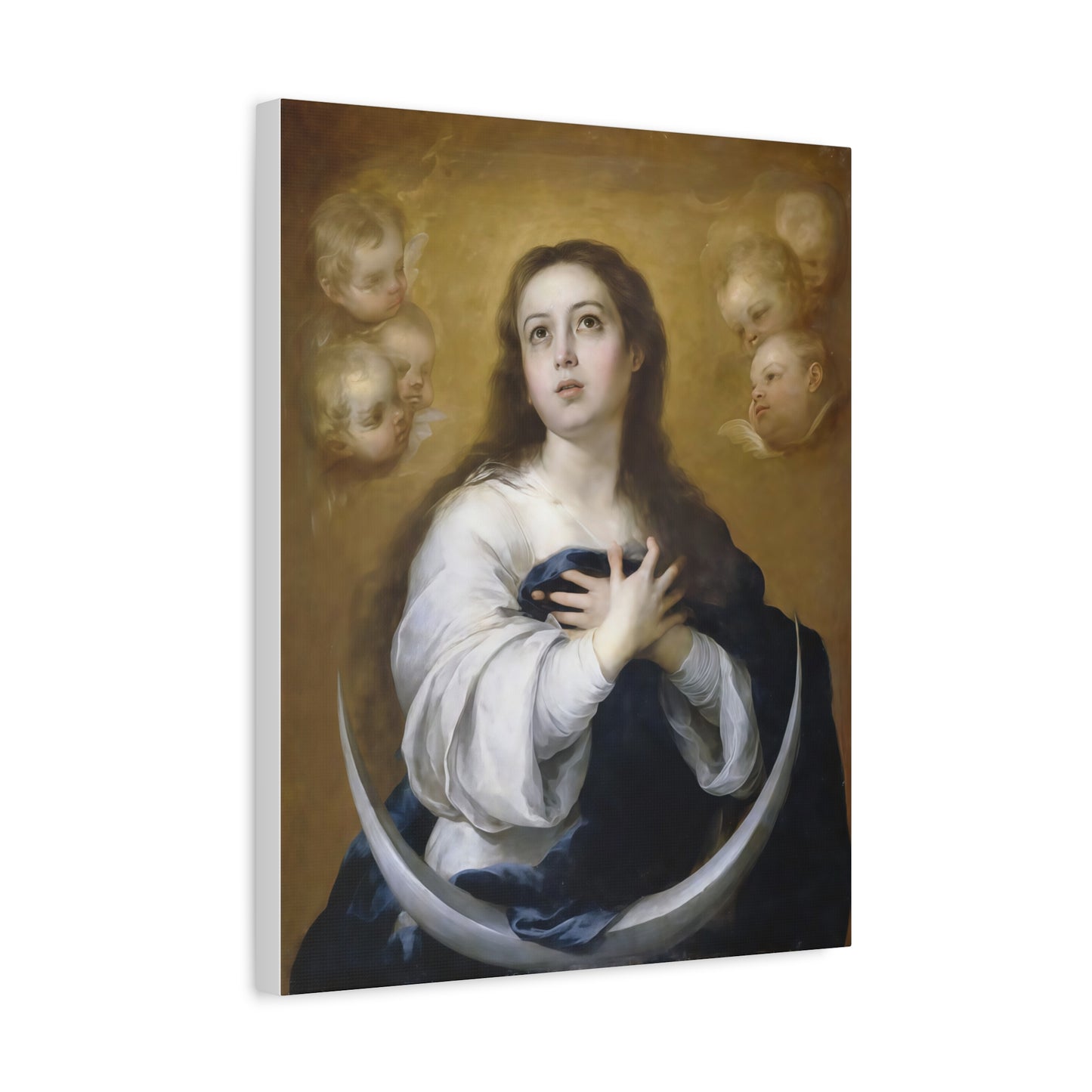 Ready to Hang - Immaculate Conception Virgin Mary Catholic Canvas Wall Art, Christian Decor