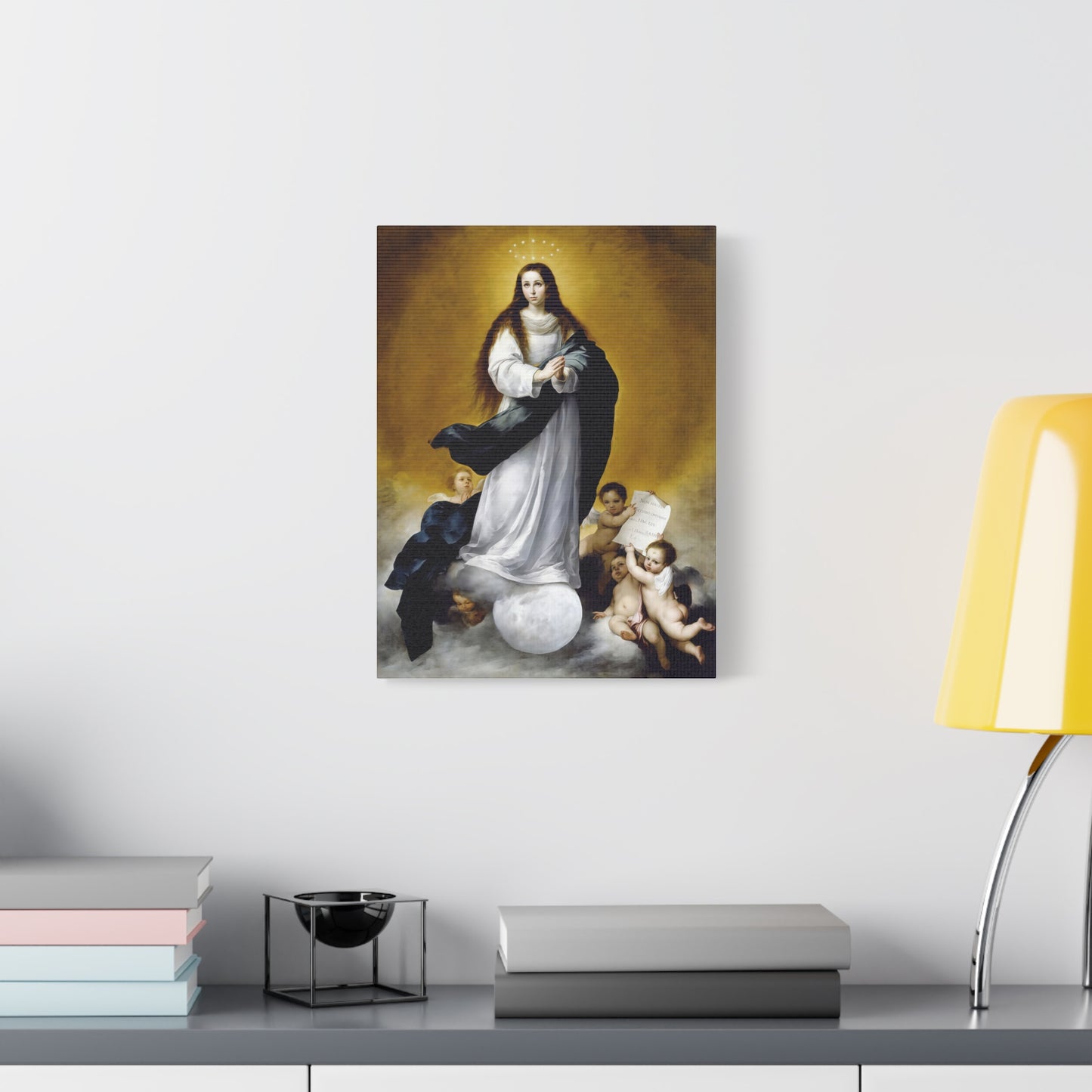 Ready To Hang - Mother Mary Immaculate Conception Catholic Canvas Wall Art, Christian Decor Ships from USA