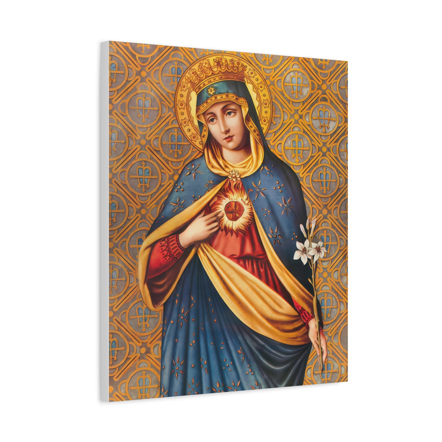 Ready to Hang - Immaculate Conception Mother Mary Catholic Canvas Wall Art, Christian Decor