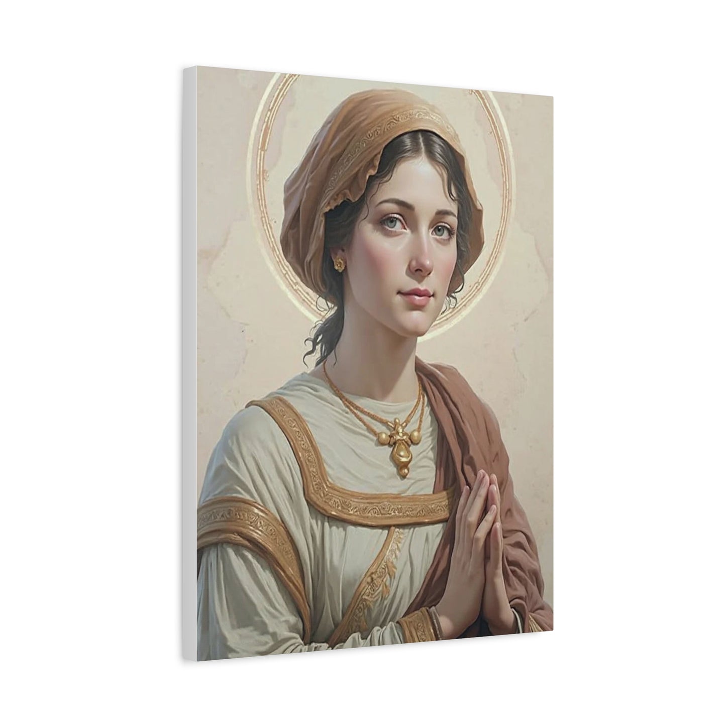 St. Flavia Domitilla Catholic Canvas Wall Art, Christian Decor