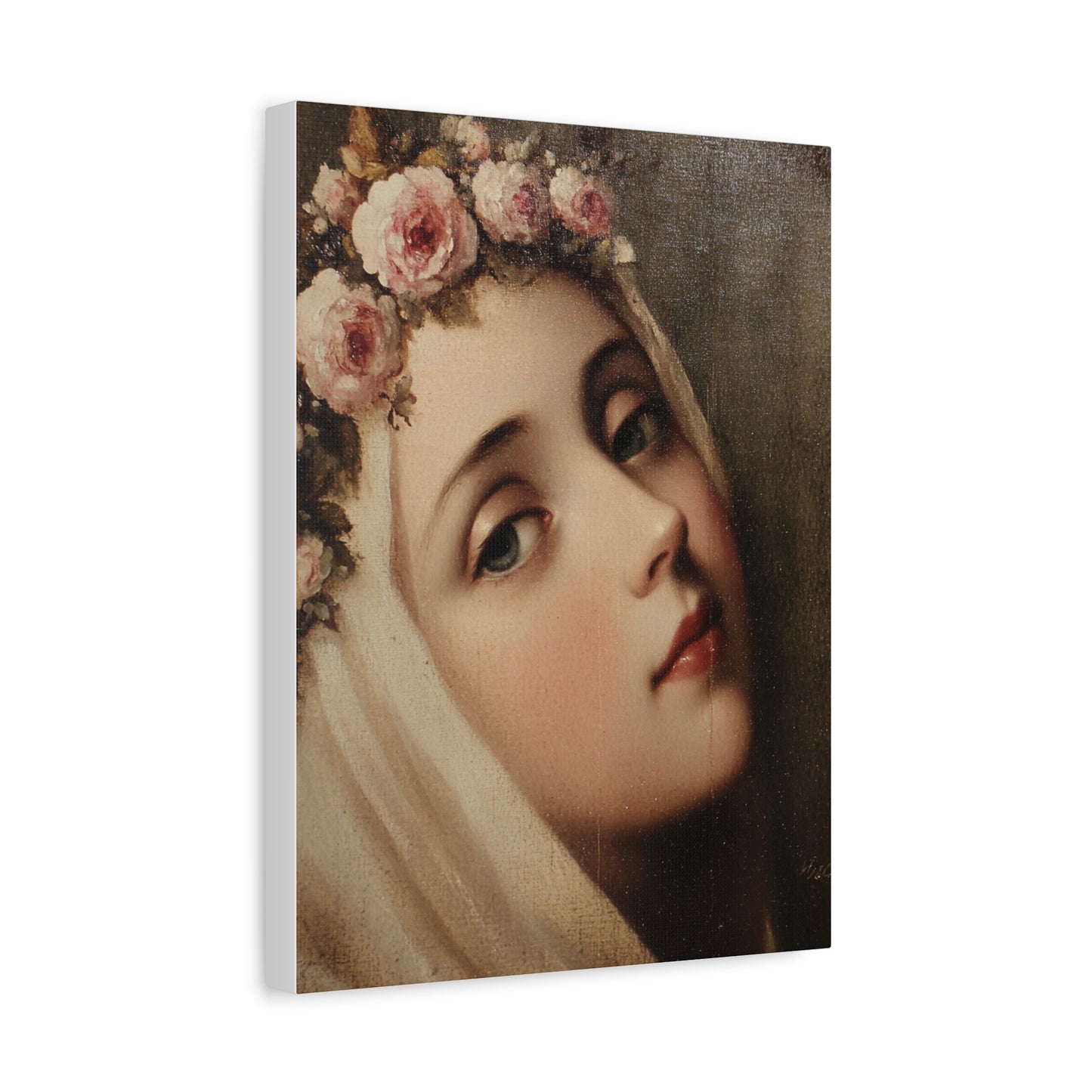 Ready To Hang - St. Rose of Lima Close Up Image Catholic Canvas Wall Art, Christian Decor