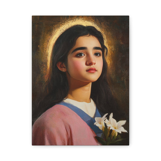 Ready To Hang - St. Maria Goretti st Catholic Canvas Wall Art, Christian Decor