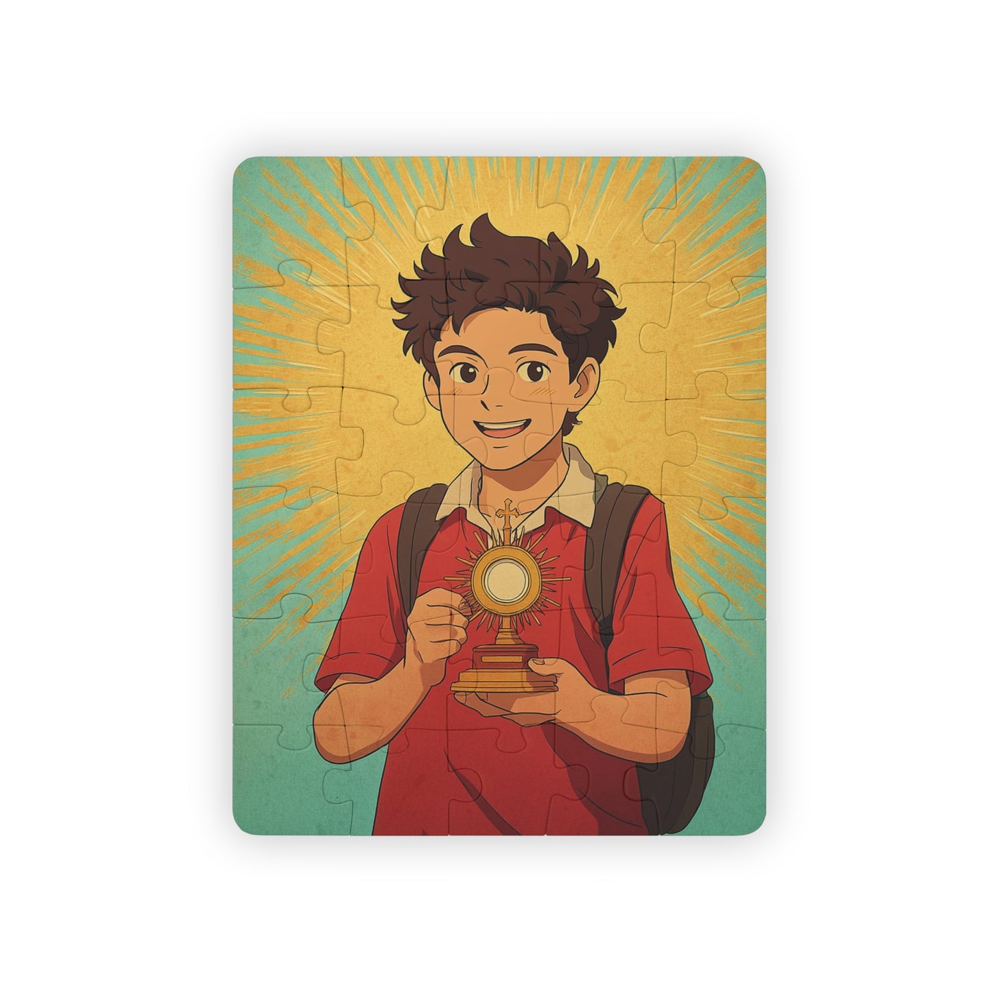 Blessed Carlo Acutis - 30-Piece Kid Puzzle, Inspirational Bible, Catholic teacher gift, Religious Jigsaw, Catholic kid toy