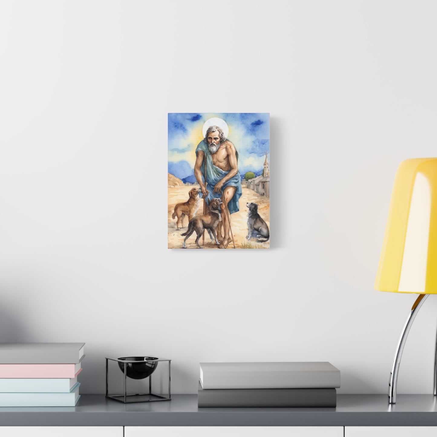 St. Lazarus of Bethany Catholic Canvas Wall Art, Christian Decor