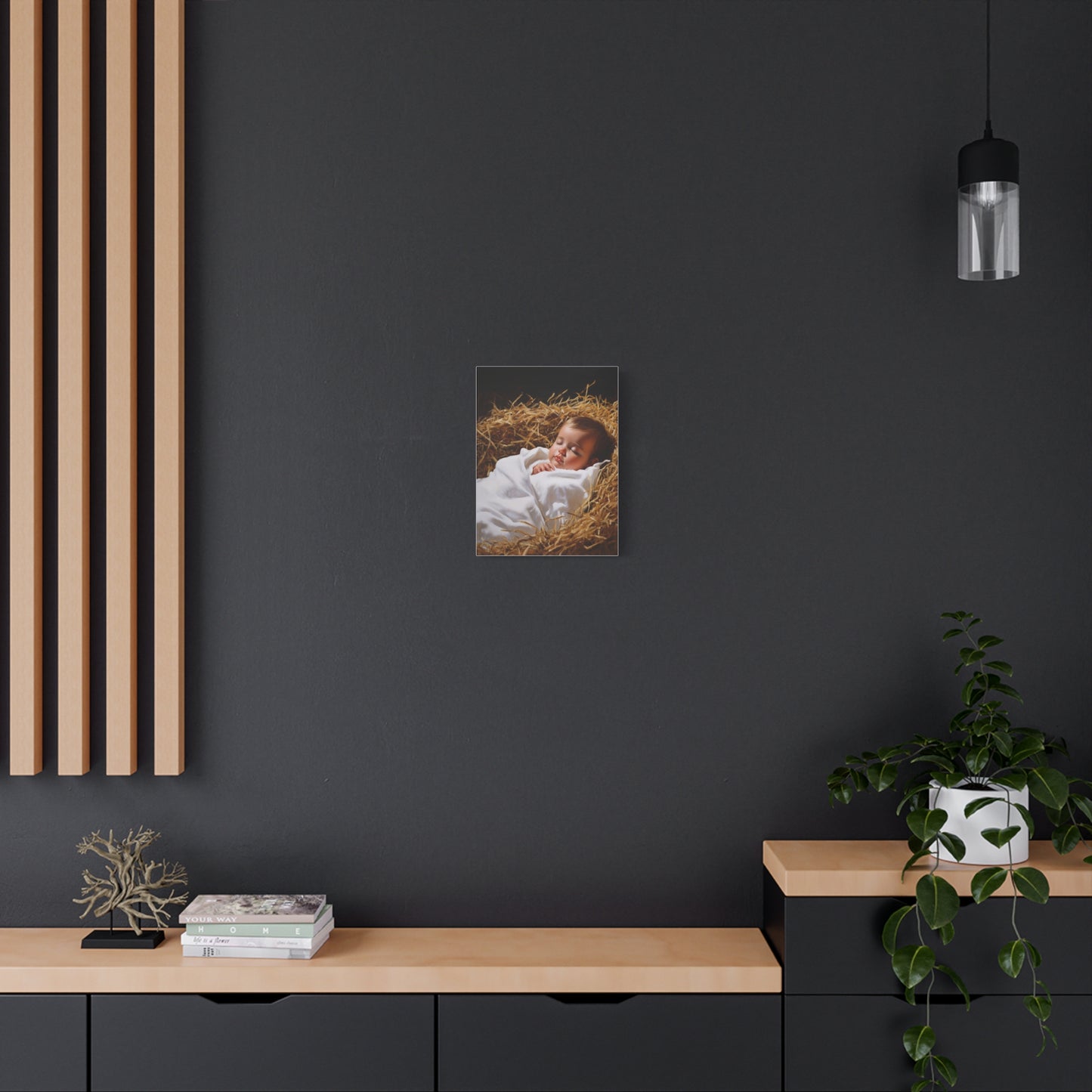 Sleeping Baby Jesus Canvas Print, Catholic Decor Wall, Gift Religious Christian