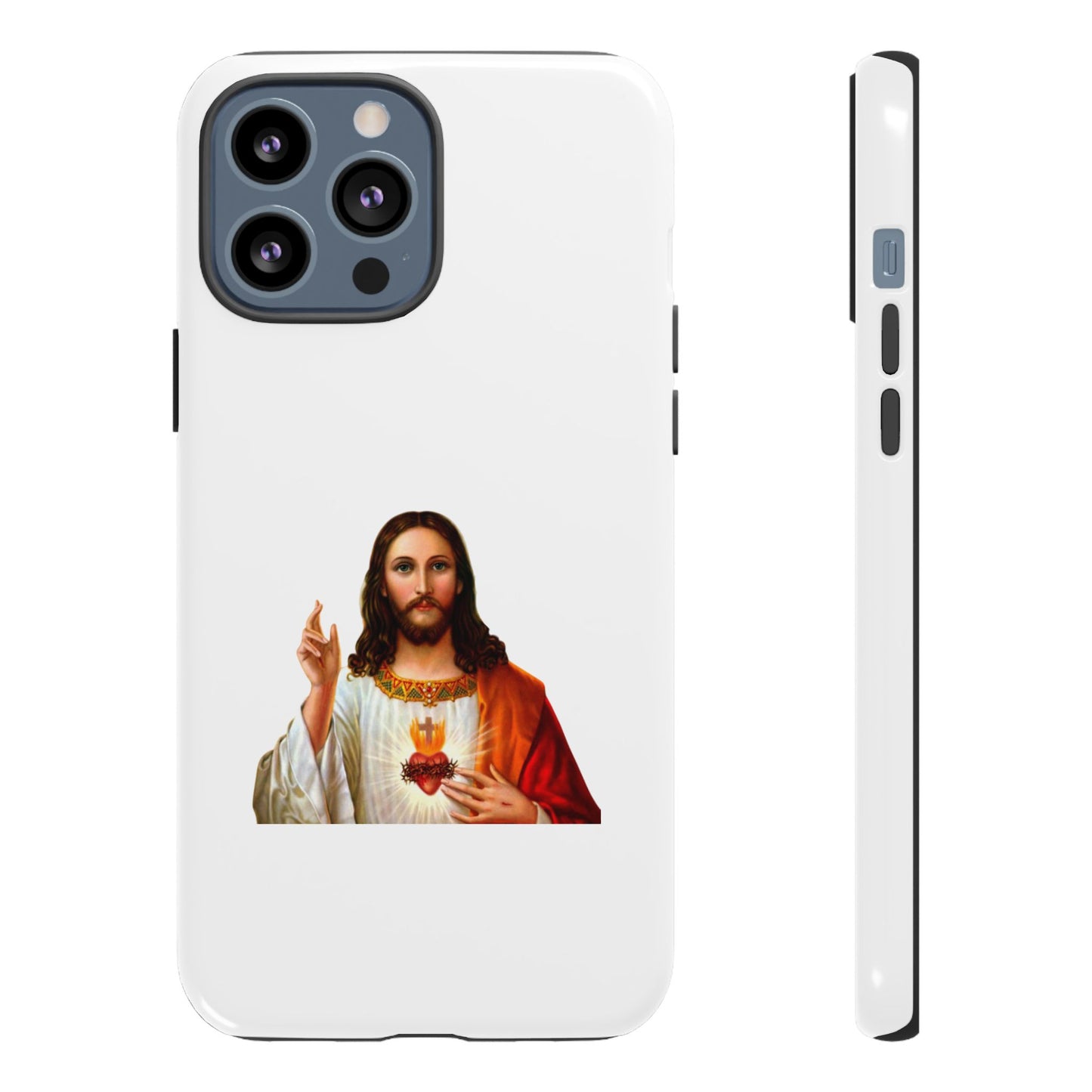 Artistic Phone Case Featuring Jesus, Tough Phone Case, Christian Gift, Religious Phone Cover, Inspirational Phone Accessory, Unique Jesus