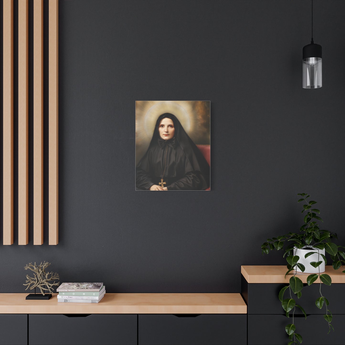 St. Frances Xavier Cabrini Catholic Canvas Wall Art, Christian Decor