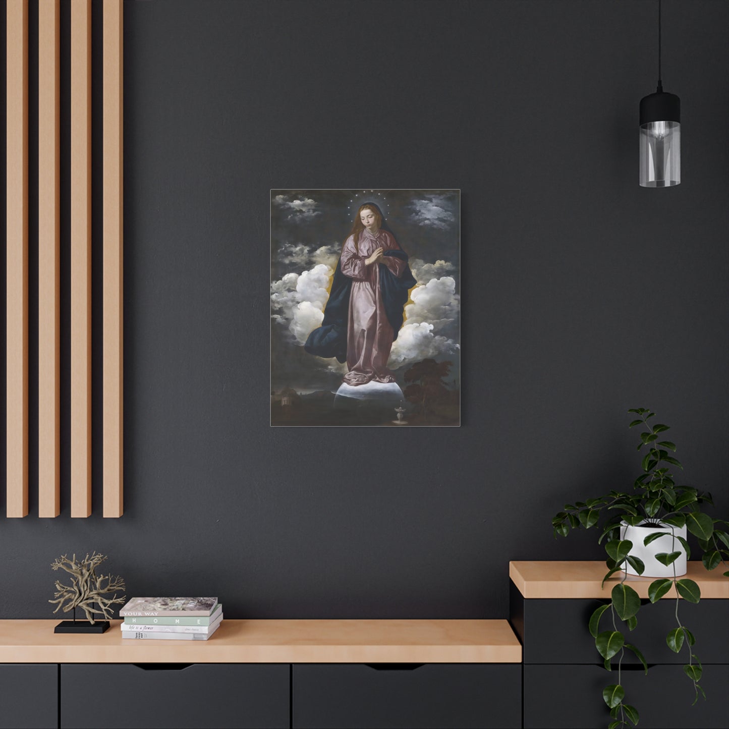 Ready To Hang - Mary Immaculate Conception Catholic Canvas Wall Art, Christian Decor