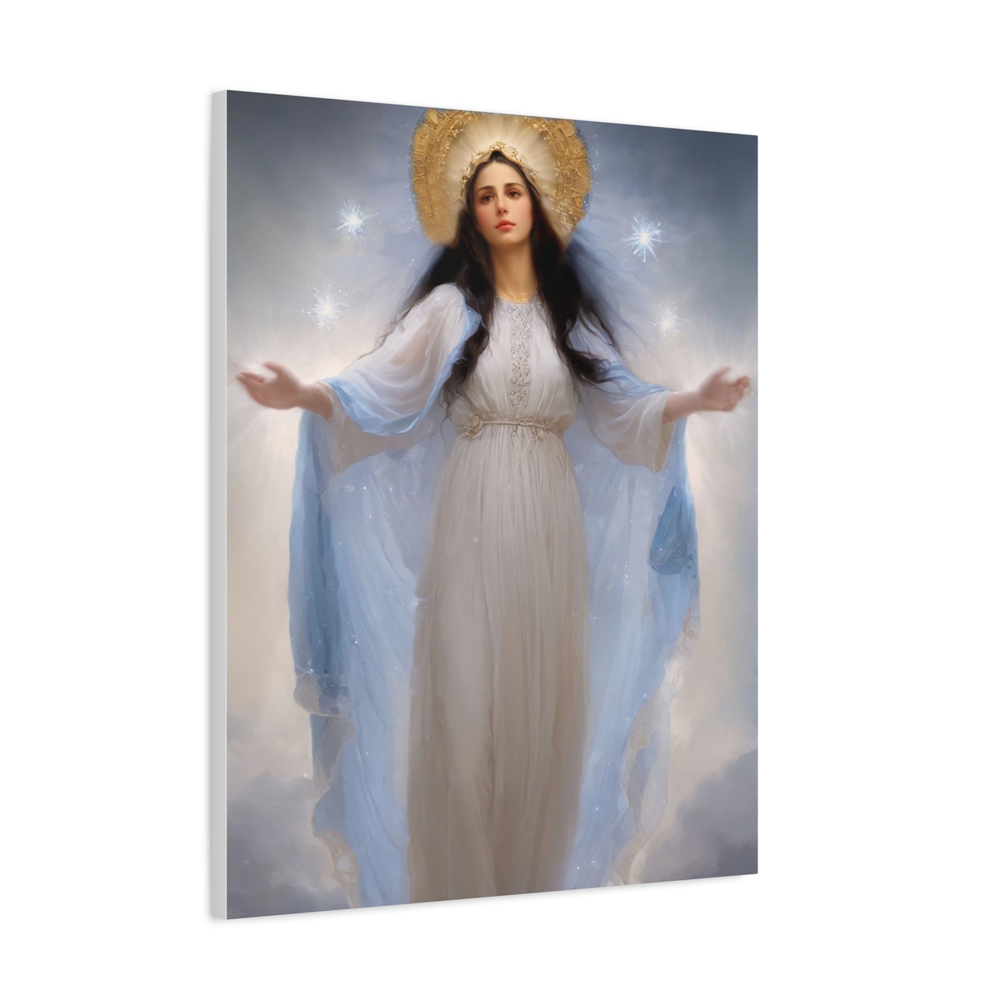 Ready to Hang - Our Lady of Stars Virgin Mary Catholic Canvas Wall Art, Christian Decor