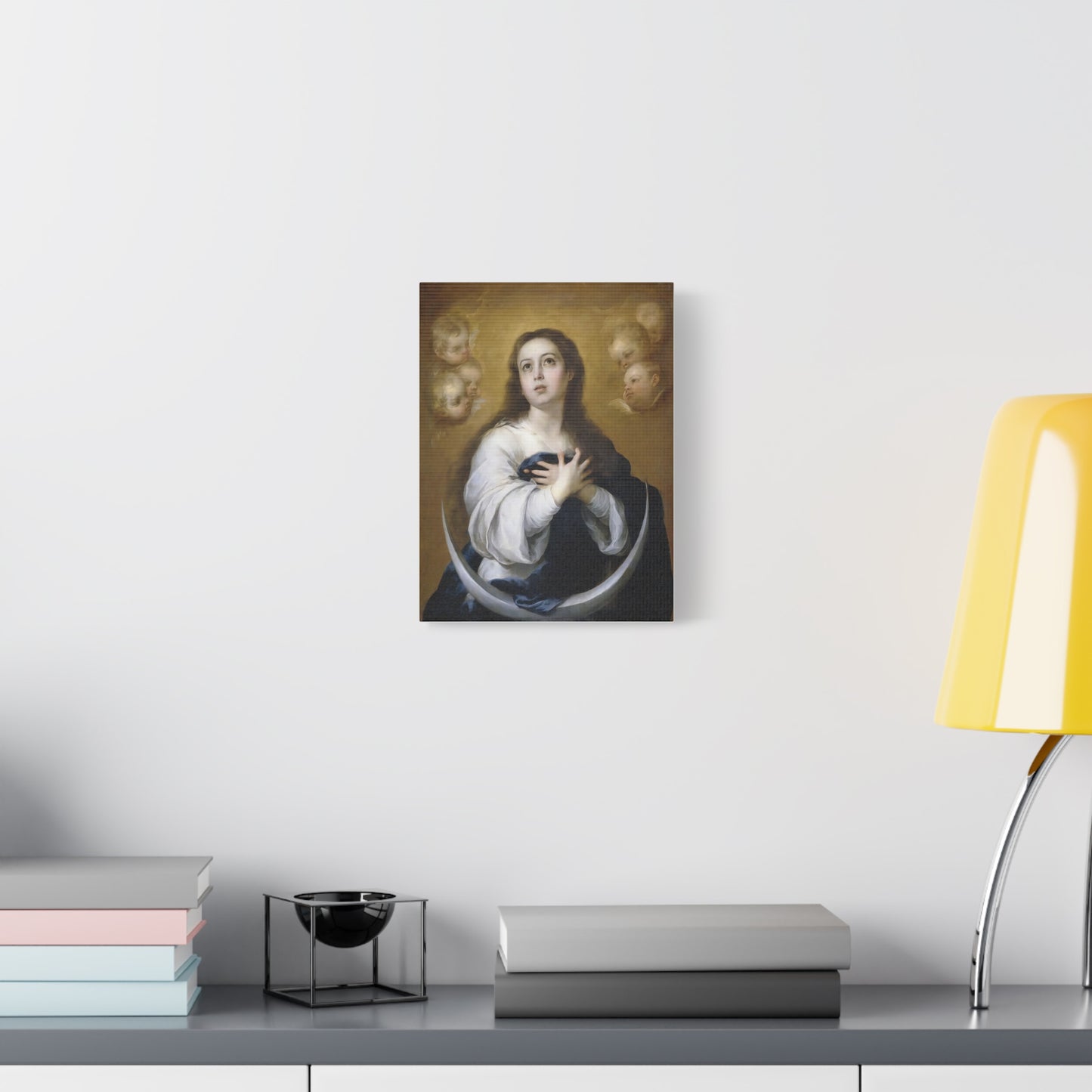 Ready to Hang - Immaculate Conception Virgin Mary Catholic Canvas Wall Art, Christian Decor