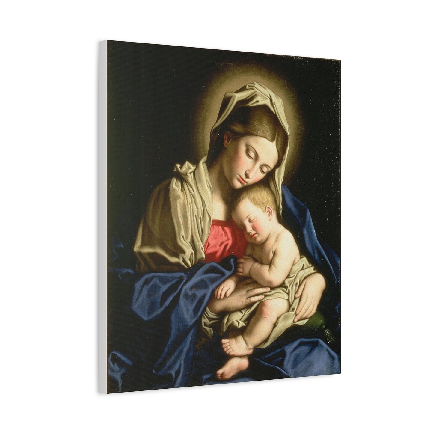 Madonna And Child Catholic HQ Print on Canvas Ready To Hang - Virgin Mary Canvas