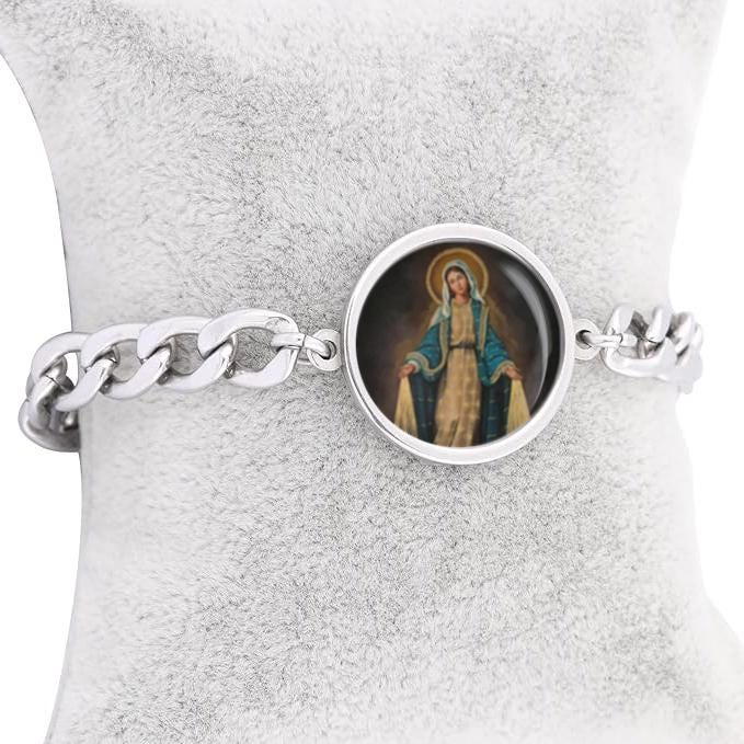Our Lady Miraculous Mary Curb Bracelet