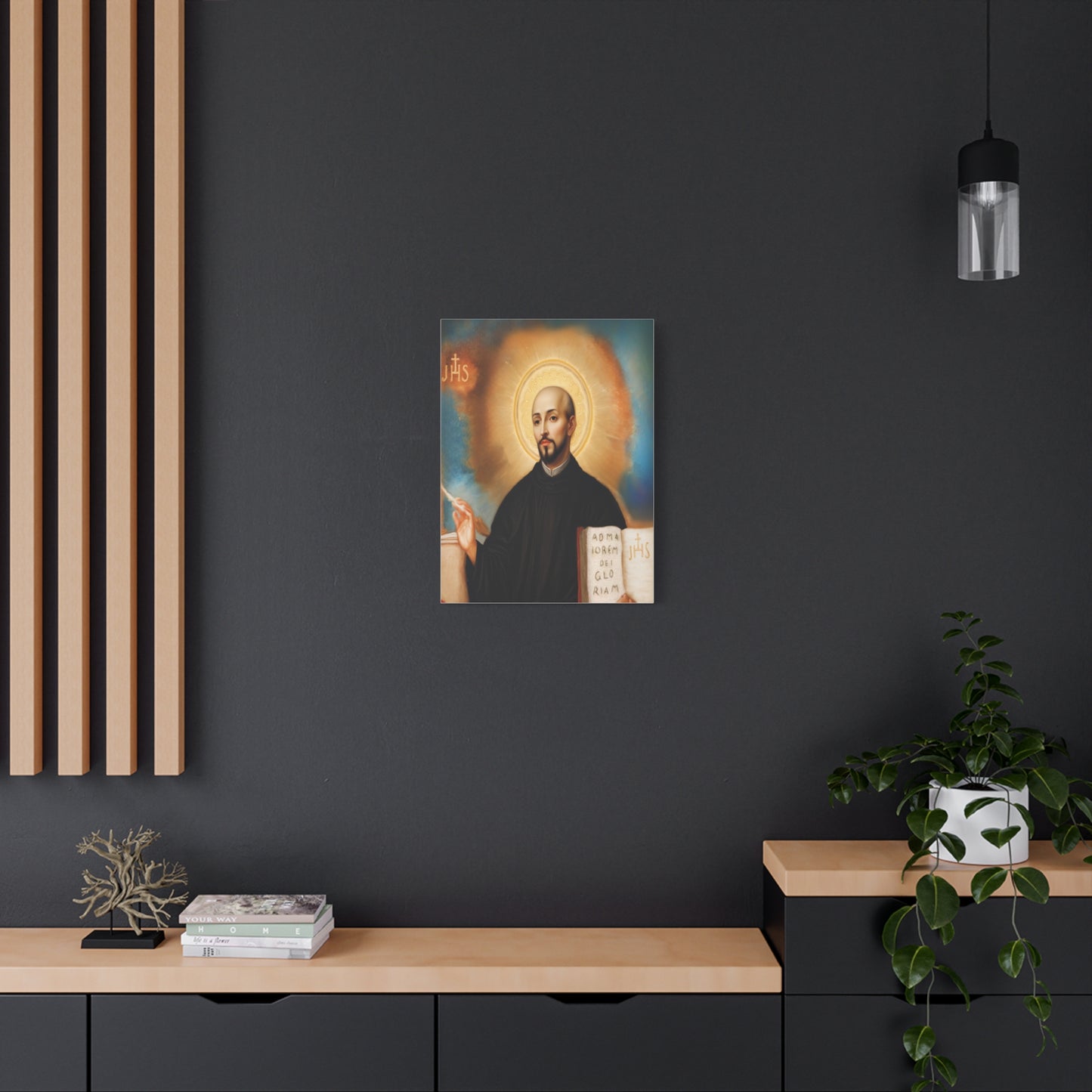 St. Ignatius of Loyola Catholic Canvas Wall Art, Christian Decor