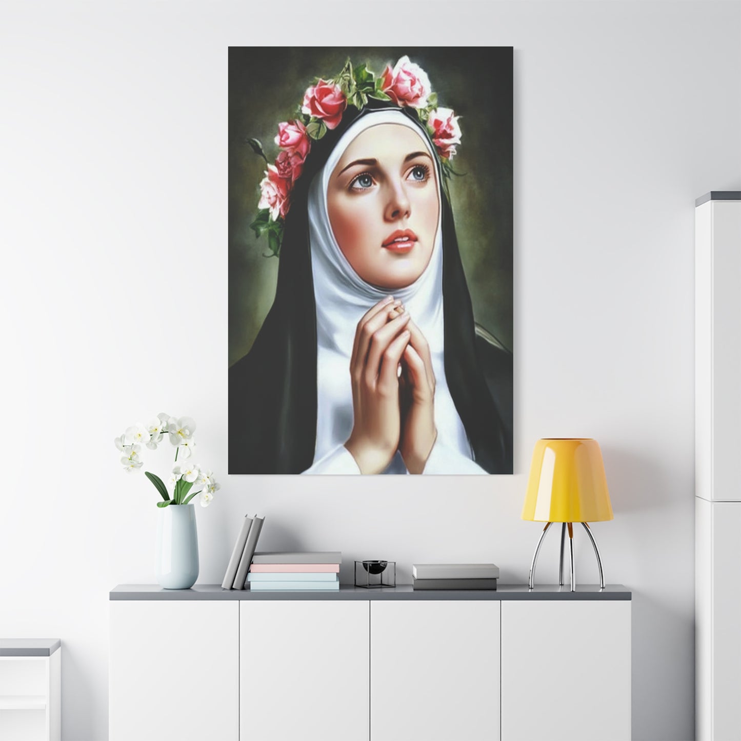 Ready To Hang - St. Rose of Lima Catholic Canvas Wall Art, Christian Decor