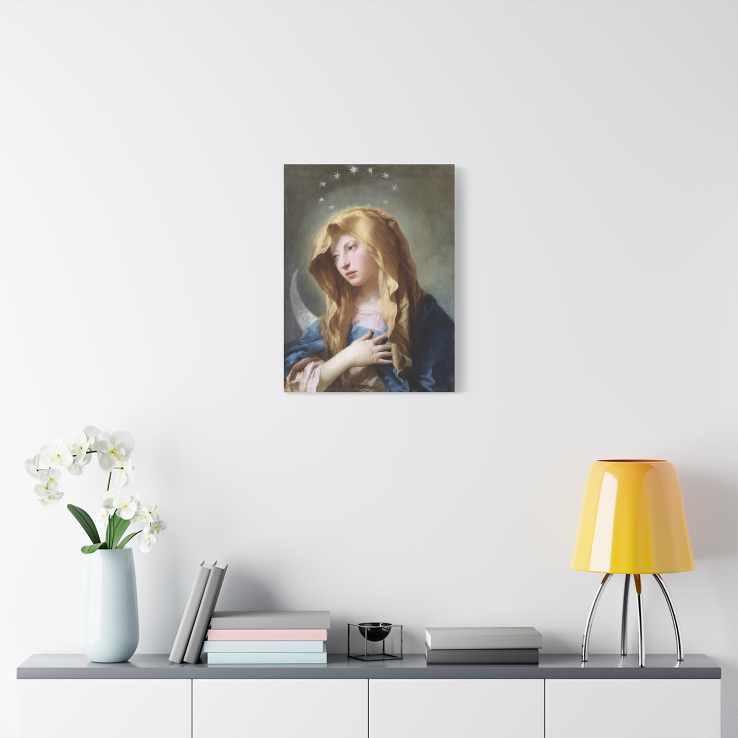 Ready To Hang - Mother Mary Immaculate Conception Art Catholic Canvas Wall Art, Christian Decor