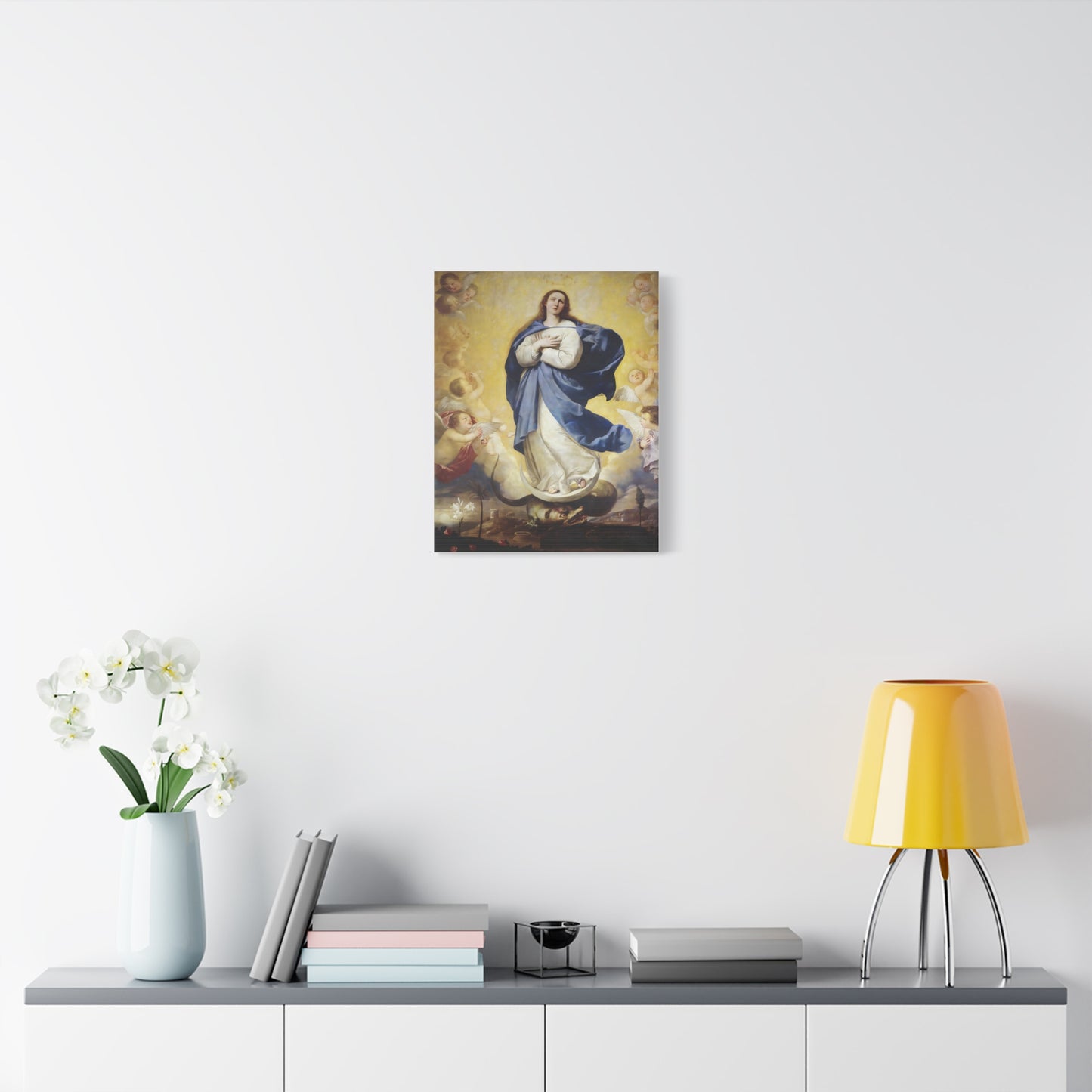 Ready to Hang - Immaculate Conception Virgin Mary Catholic Canvas Wall Art, Christian Decor