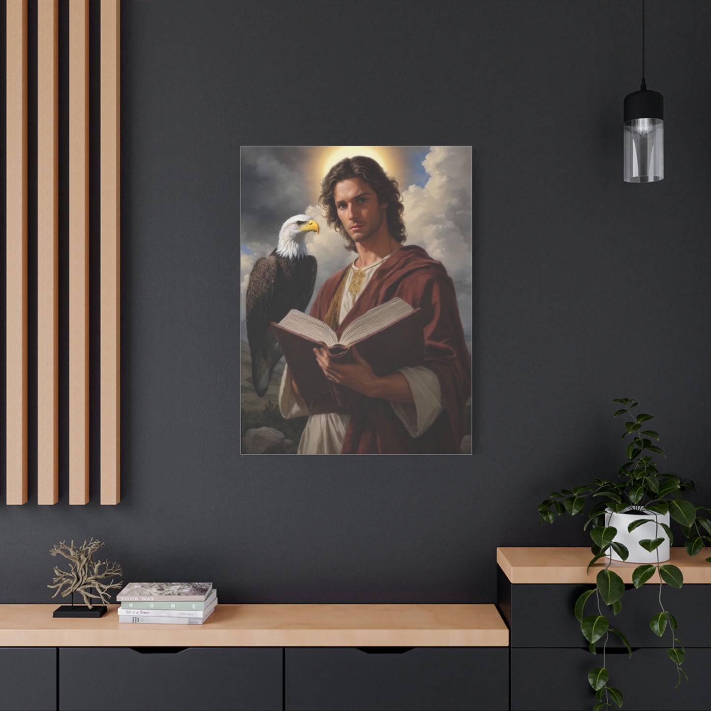 St. John the Evangelist Catholic Canvas Wall Art, Christian Decor