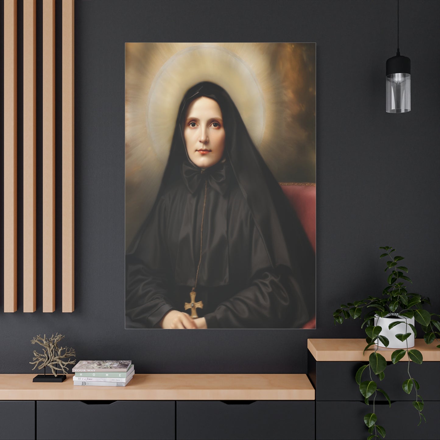St. Frances Xavier Cabrini Catholic Canvas Wall Art, Christian Decor