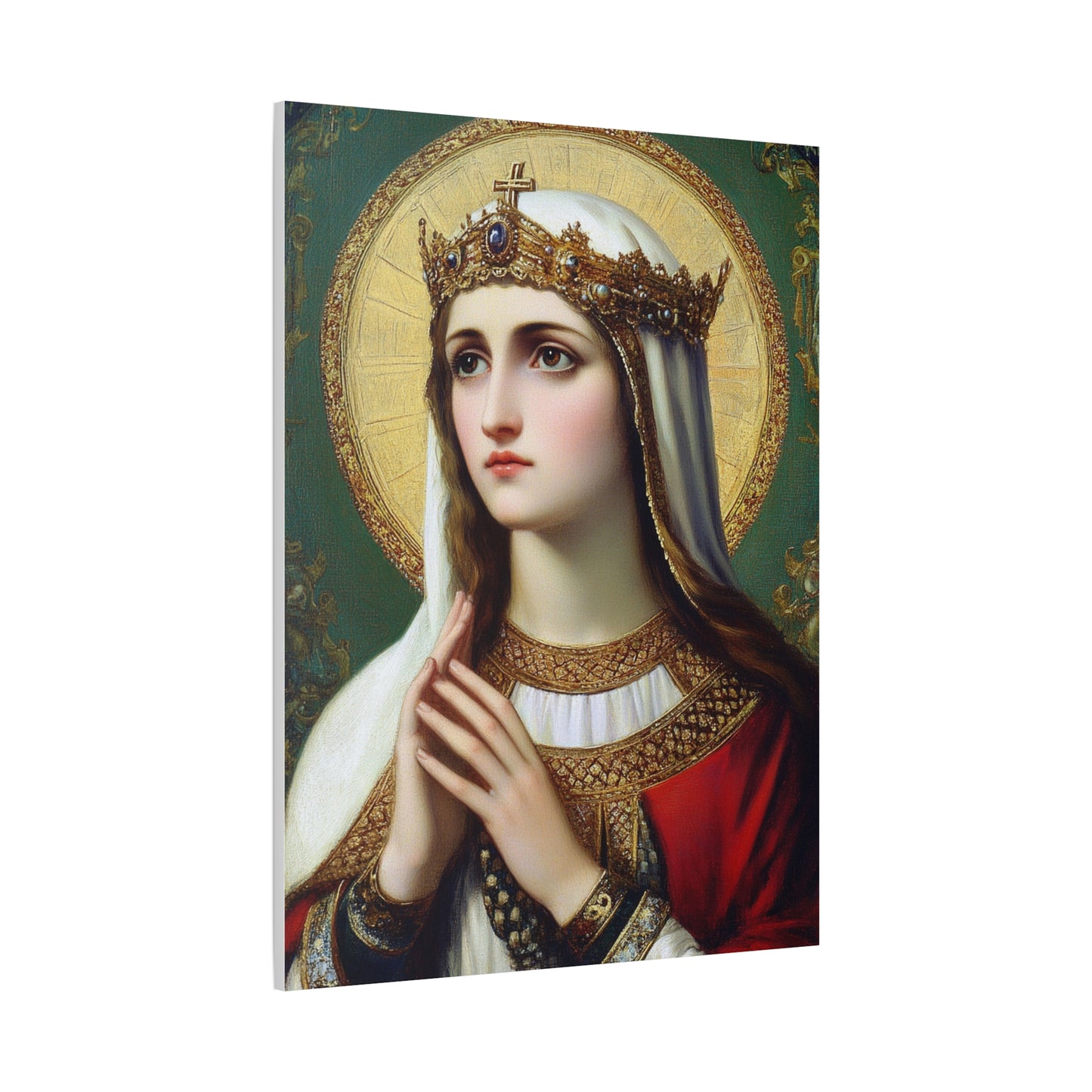St. Elizabeth of Hungary Catholic Canvas Wall Art, Christian Decor