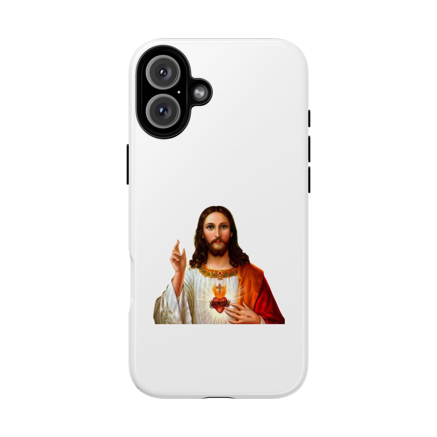 Artistic Phone Case Featuring Jesus, Tough Phone Case, Christian Gift, Religious Phone Cover, Inspirational Phone Accessory, Unique Jesus